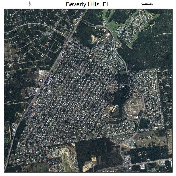 Beverly Hills, FL air photo map