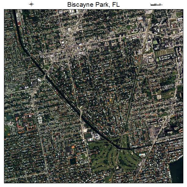 Biscayne Park, FL air photo map