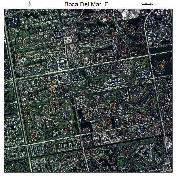 Boca Del Mar, FL air photo map