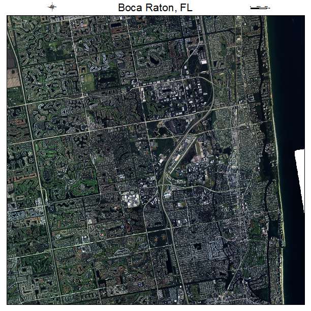Boca Raton, FL air photo map