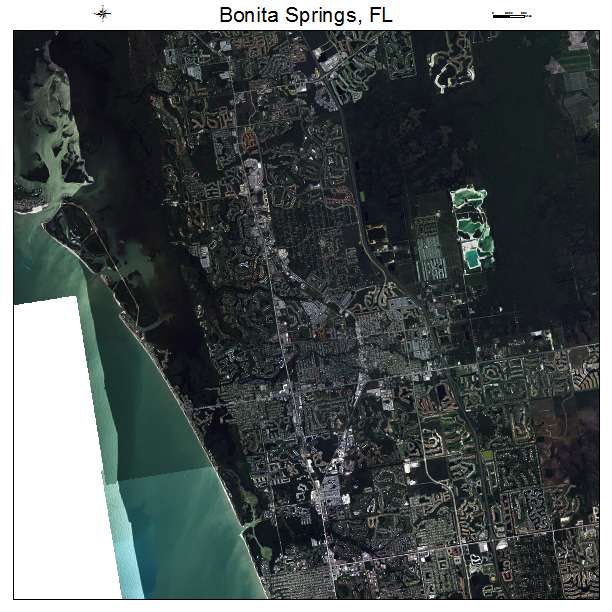 Bonita Springs, FL air photo map