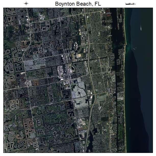 Boynton Beach, FL air photo map