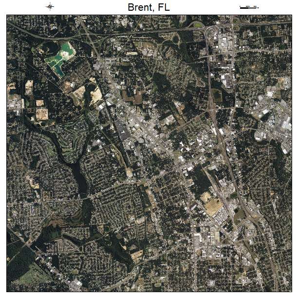 Brent, FL air photo map