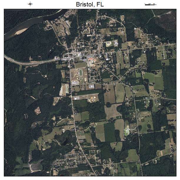 Bristol, FL air photo map