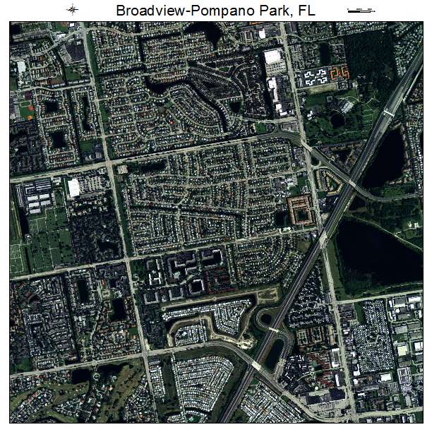 Broadview Pompano Park, FL air photo map