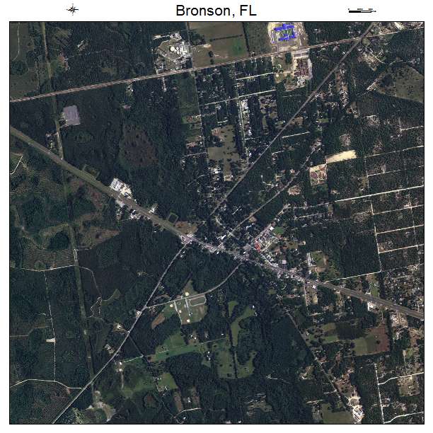 Bronson, FL air photo map