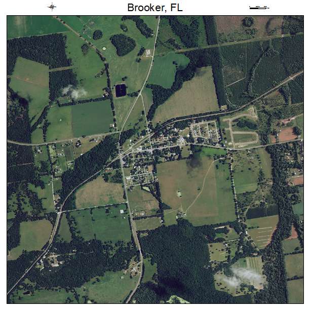 Brooker, FL air photo map