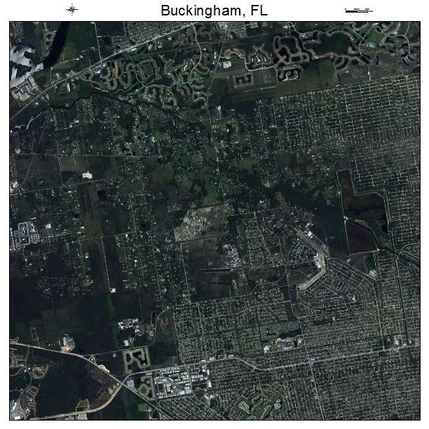 Buckingham, FL air photo map
