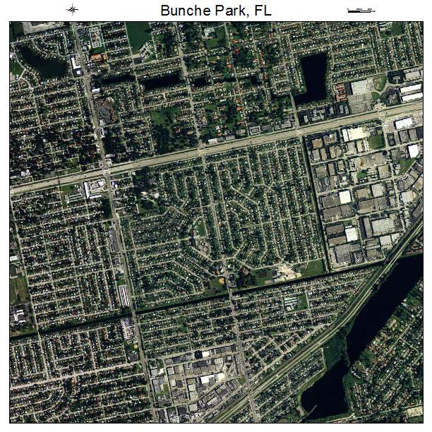 Bunche Park, FL air photo map