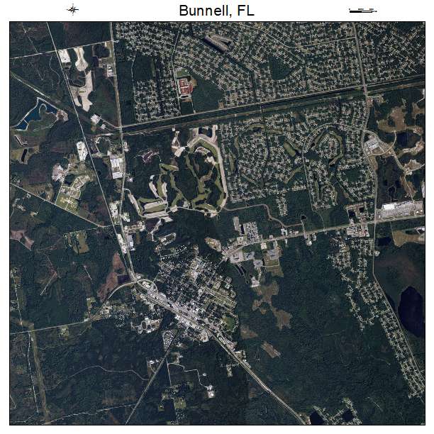 Bunnell, FL air photo map