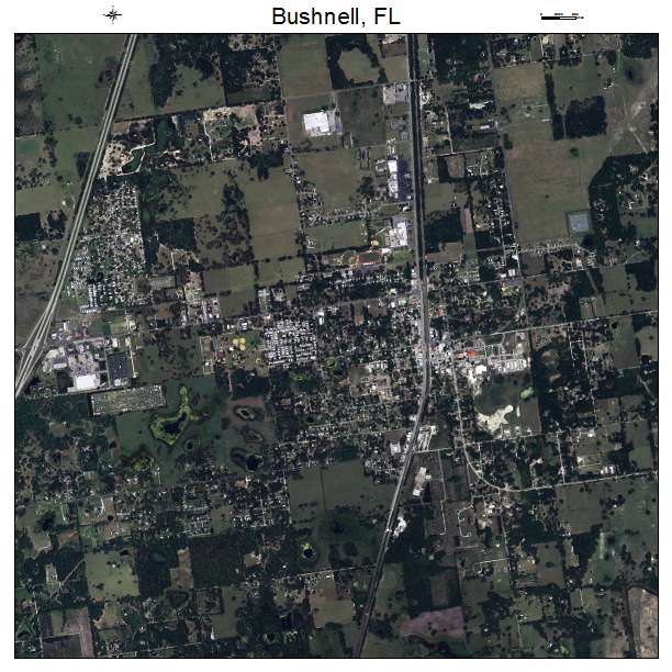 Bushnell, FL air photo map