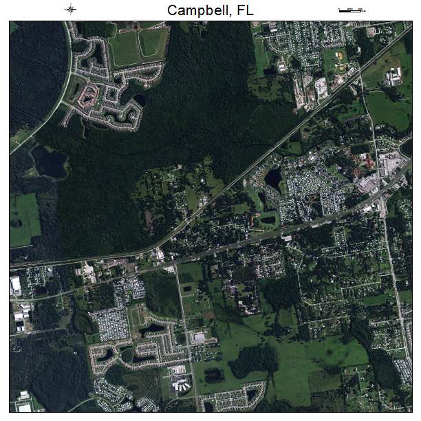 Campbell, FL air photo map