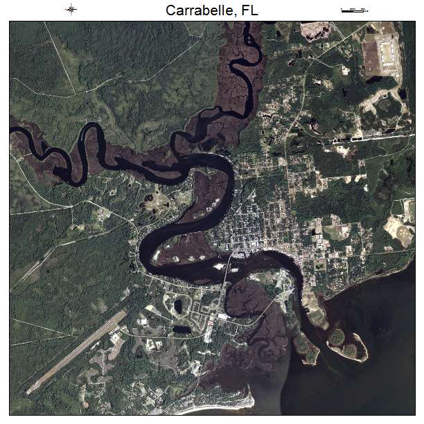Carrabelle, FL air photo map