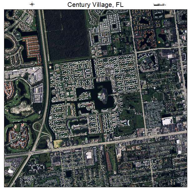 Century Village, FL air photo map