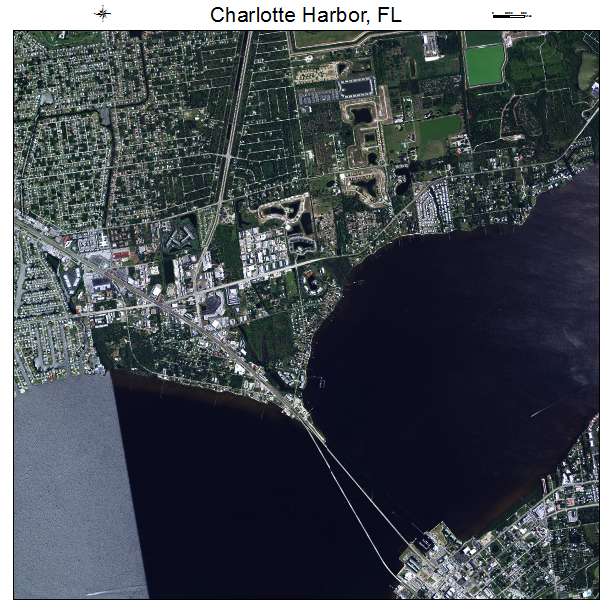 Charlotte Harbor, FL air photo map