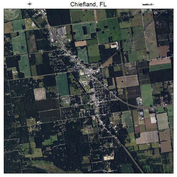 Chiefland, FL air photo map