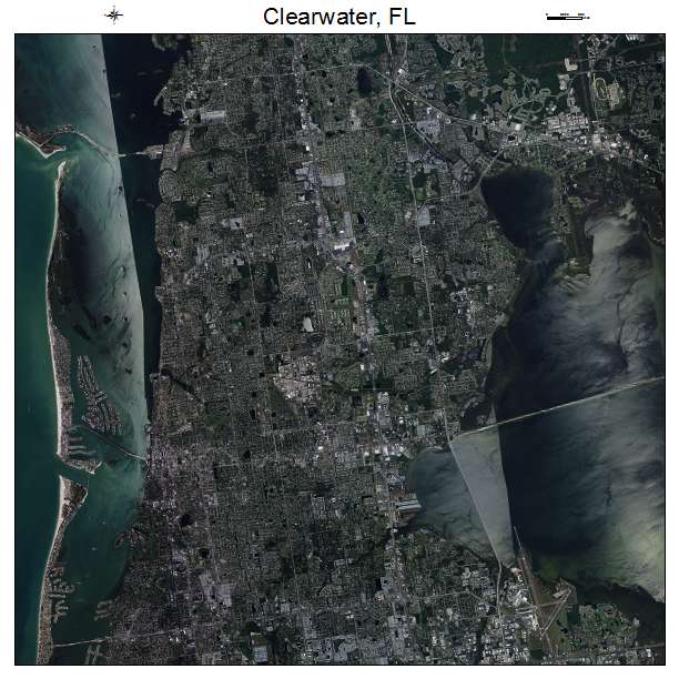 Clearwater, FL air photo map