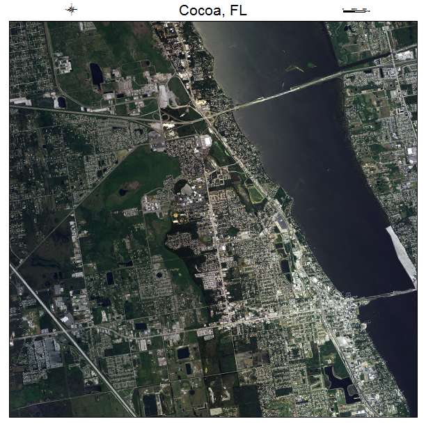 Cocoa, FL air photo map