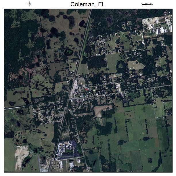 Coleman, FL air photo map