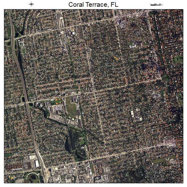 Coral Terrace, FL air photo map