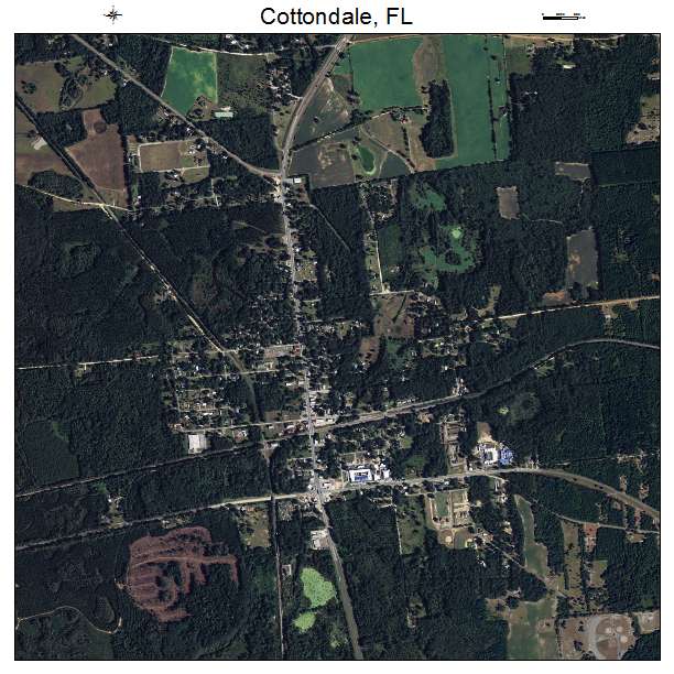 Cottondale, FL air photo map