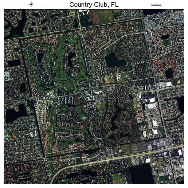 Country Club, FL air photo map