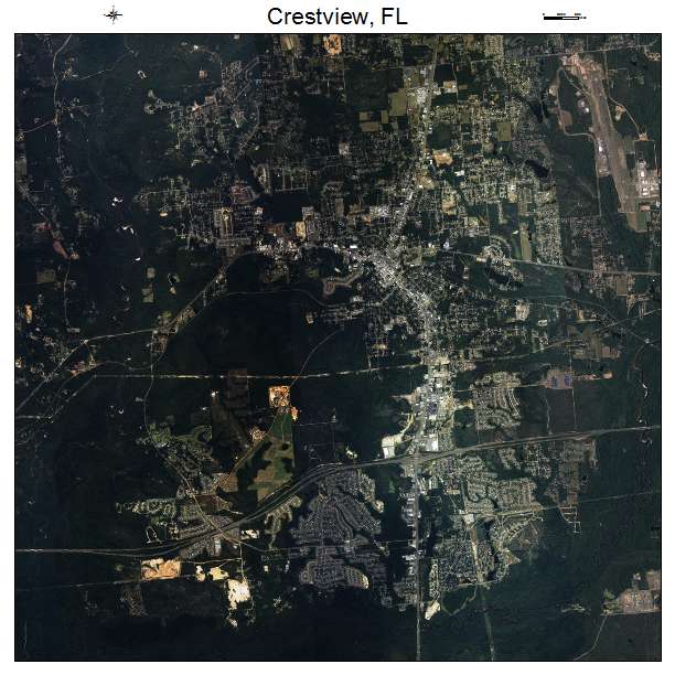 Crestview, FL air photo map
