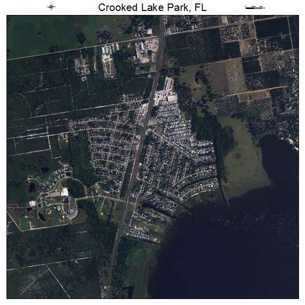 Crooked Lake Park, FL air photo map