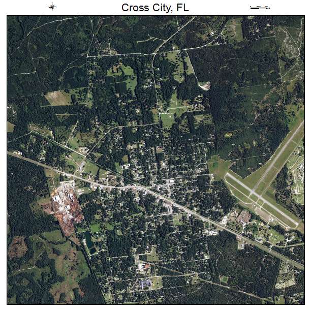 Cross City, FL air photo map