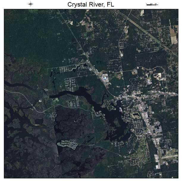 Crystal River, FL air photo map