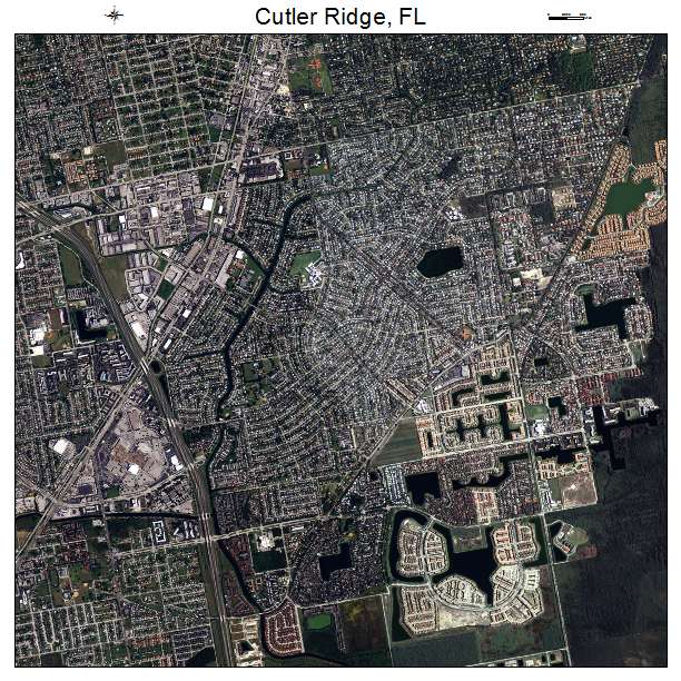 Cutler Ridge, FL air photo map
