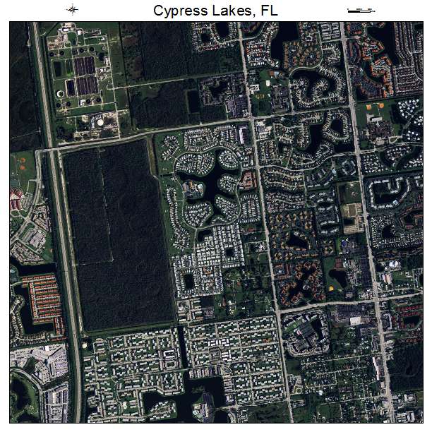 Cypress Lakes, FL air photo map