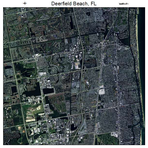 Deerfield Beach, FL air photo map