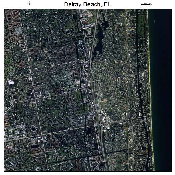 Delray Beach, FL air photo map