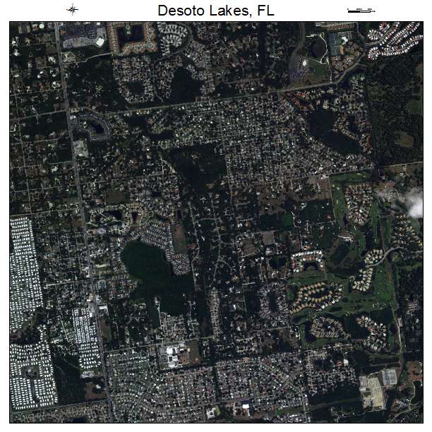Desoto Lakes, FL air photo map