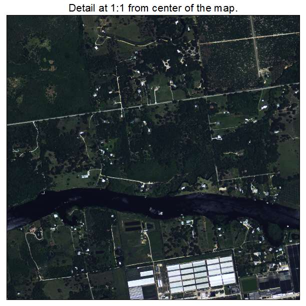 Alva, Florida aerial imagery detail