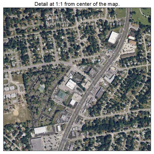 Bellair Meadowbrook Terrace, Florida aerial imagery detail