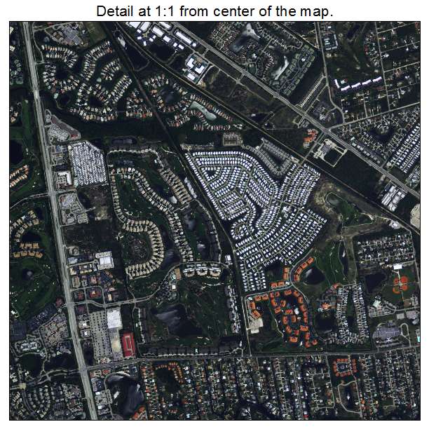 Bonita Springs, Florida aerial imagery detail