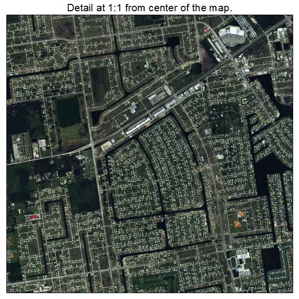 Cape Coral, Florida aerial imagery detail