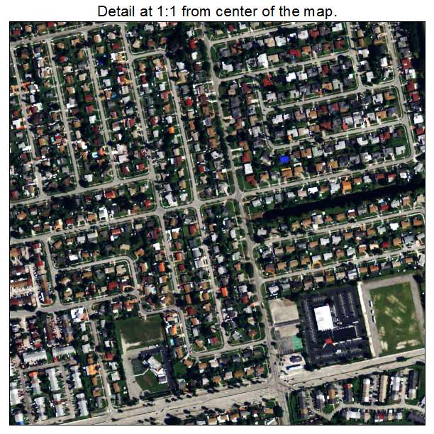 Carol City, Florida aerial imagery detail