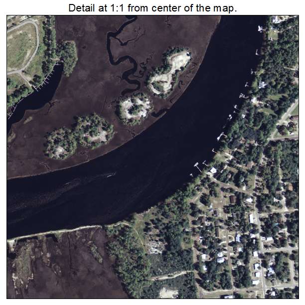 Carrabelle, Florida aerial imagery detail