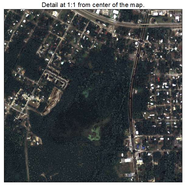 De Funiak Springs, Florida aerial imagery detail