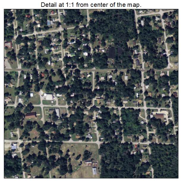 De Leon Springs, Florida aerial imagery detail