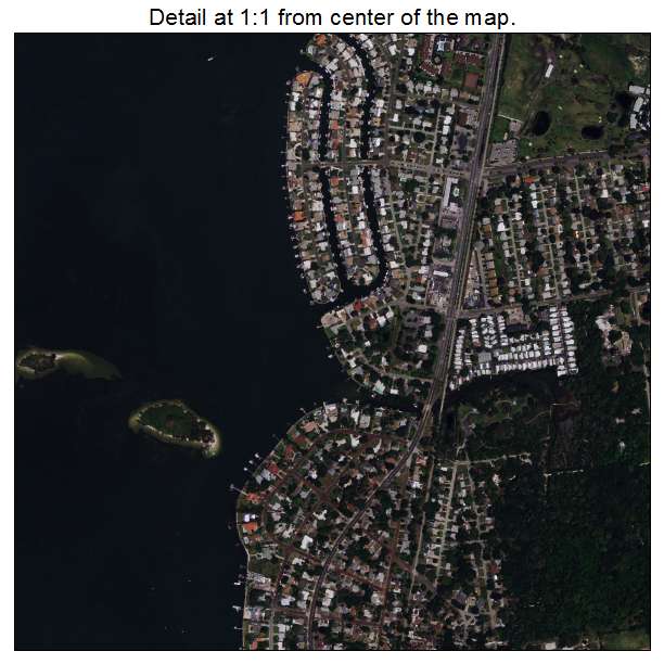 Dunedin, Florida aerial imagery detail