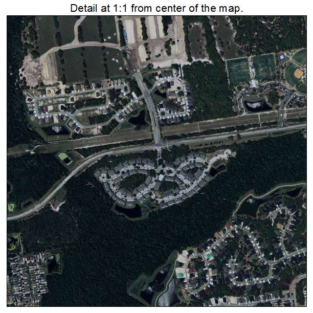 Aerial Photography Map of Fish Hawk, FL Florida