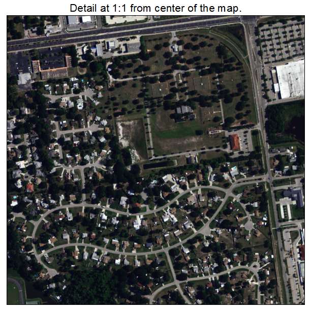 Fruitville, Florida aerial imagery detail