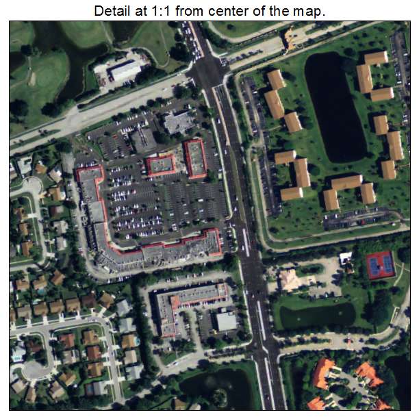 Hamptons at Boca Raton, Florida aerial imagery detail