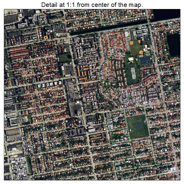Hialeah, Florida aerial imagery detail