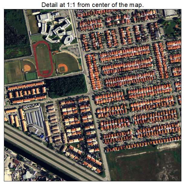 Hialeah Gardens, Florida aerial imagery detail