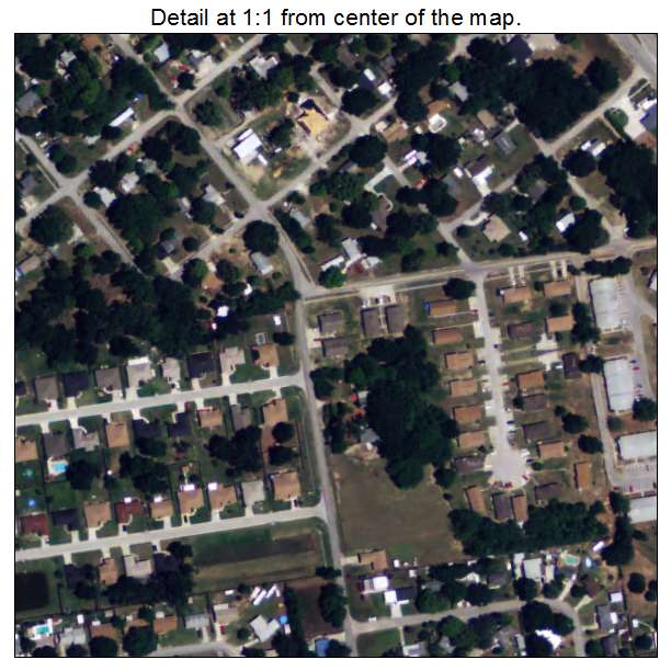 Highland City, Florida aerial imagery detail